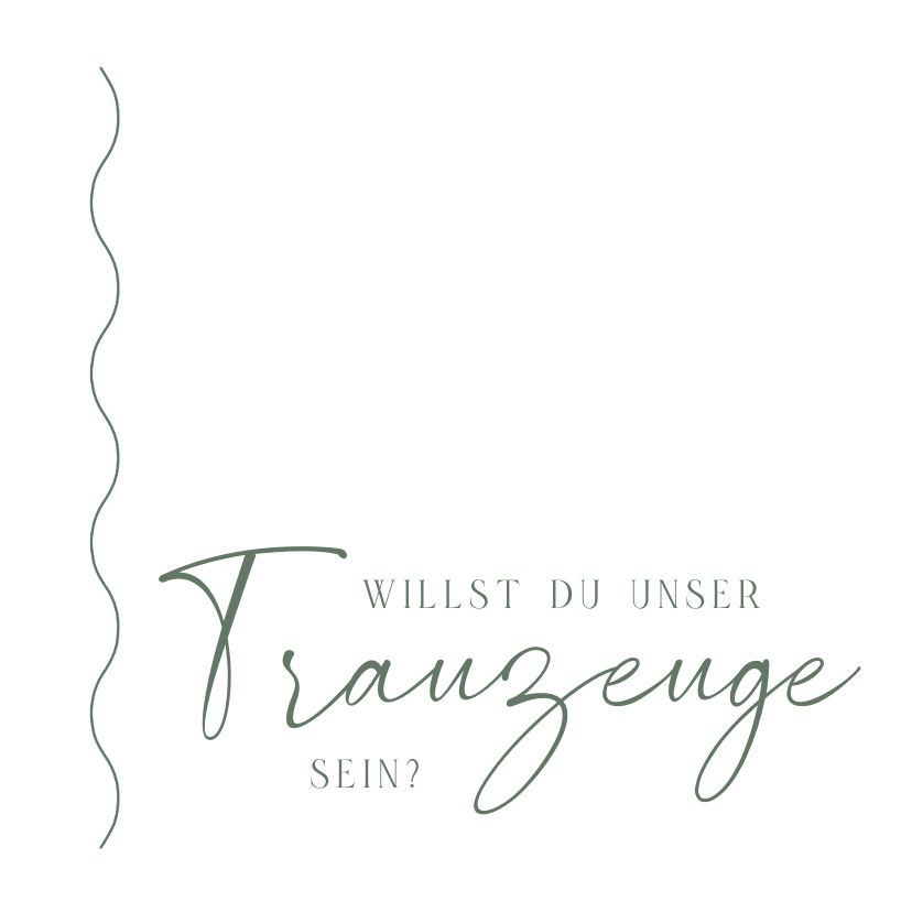 Hochzeitskarten - Karte 'Trauzeuge' Wellenlinien