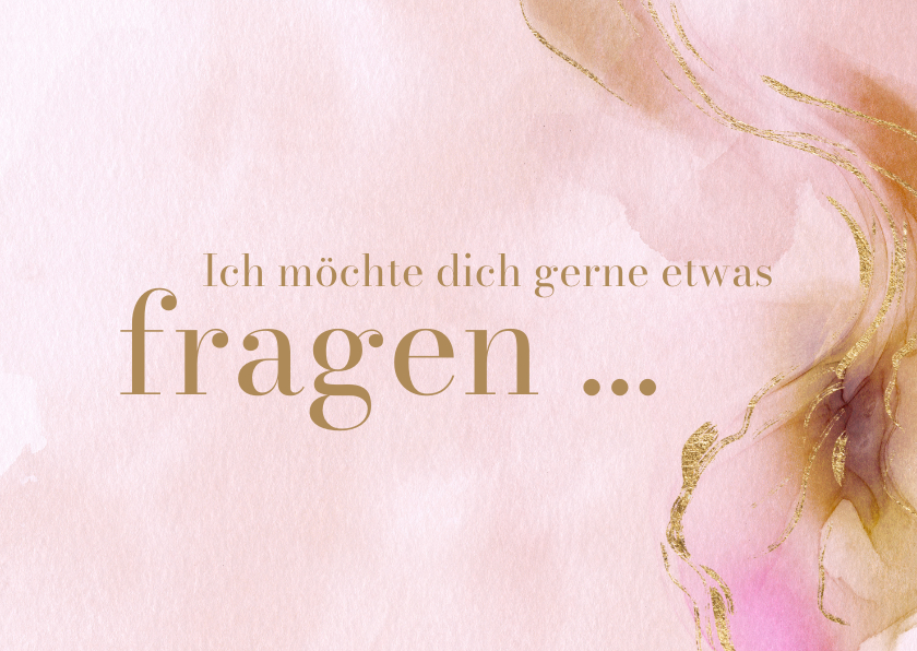 Hochzeitskarten - Karte Trauzeugin gesucht Aquarelldesign rosa