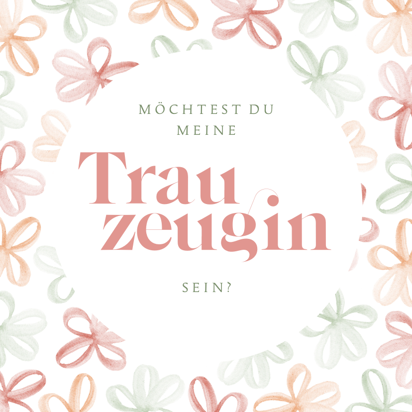 Hochzeitskarten - Karte Trauzeugin mit Frühlingsblumen