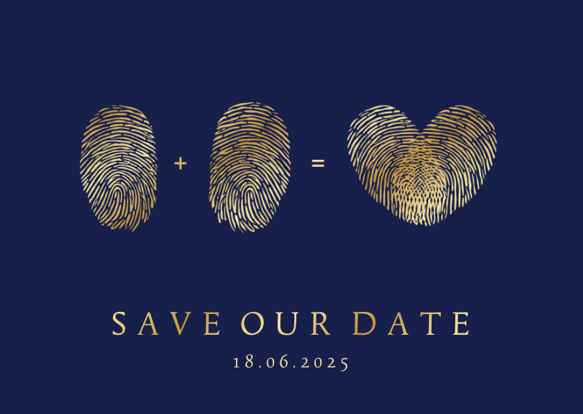 Originelle Save-the-Date-Karte mit Fingerabdruck - Hochzeitskarten Hochzeitskarten - Originelle Save-the-Date-Karte mit Fingerabdruck