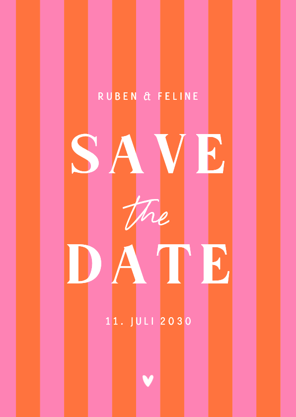 Save the Date Hochzeitskarte gestreift Colorblocking - Hochzeitskarten Hochzeitskarten - Save the Date Hochzeitskarte gestreift Colorblocking