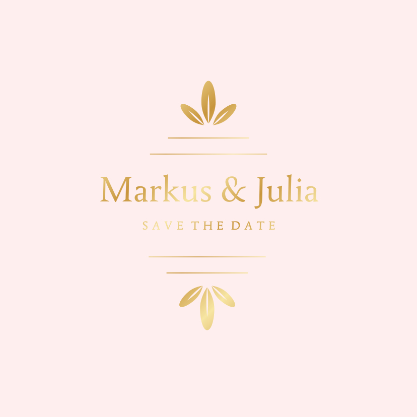 Save-the-Date-Karte Goldornamente - Hochzeitskarten Hochzeitskarten - Save-the-Date-Karte Goldornamente