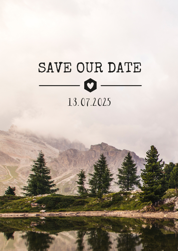 Hochzeitskarten - Save-the-Date-Karte Hochzeit Landschaftsfoto