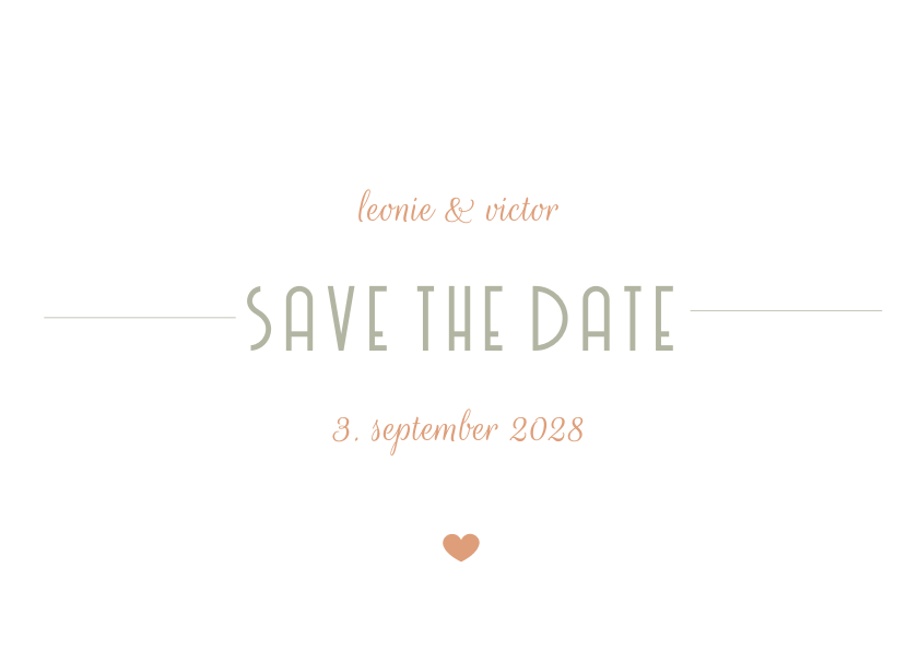 Hochzeitskarten - Save-the-Date-Karte Hochzeitsdatum moderne Klassik