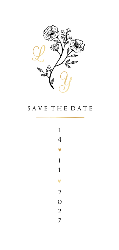 Save the Date Karte Illustration klassisch - Hochzeitskarten Hochzeitskarten - Save the Date Karte Illustration klassisch