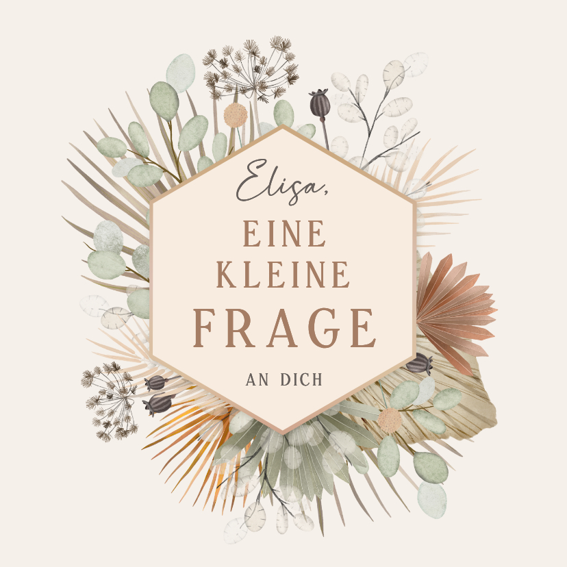 Trauzeuge Fragen Trockenblumen Hochzeit - Hochzeitskarten Hochzeitskarten - Trauzeuge Fragen Trockenblumen Hochzeit