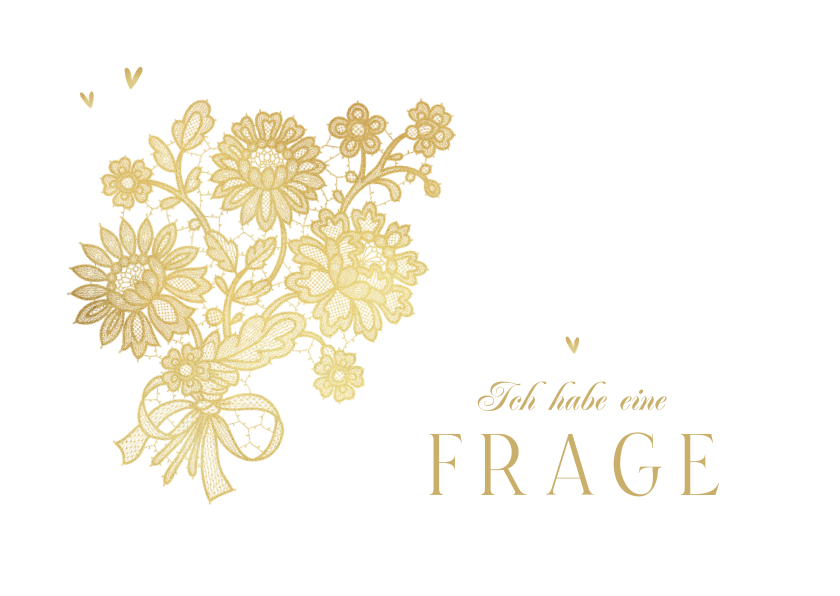 Hochzeitskarten - Trauzeugin fragen Karte Spitze in Goldlook