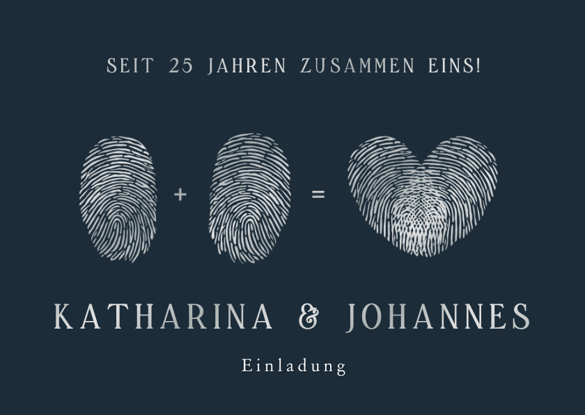 Jubiläumskarten - Einladung 25. Jubiläum Partnerschaft