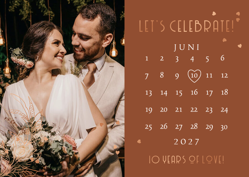 Jubiläumskarten - Einladung Hochzeitsjubiläum Foto & Kalender