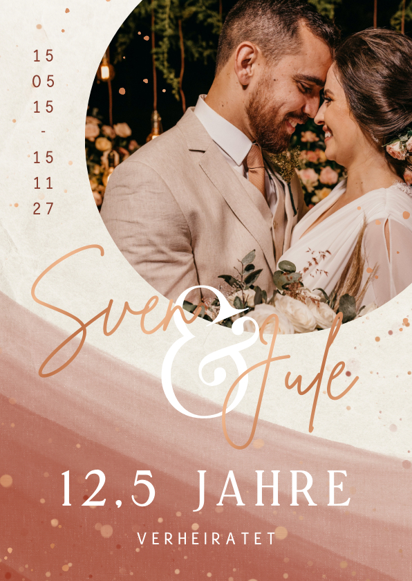 Foto-Einladung Hochzeitstag 12,5 Jahre - Jubiläumskarten Jubiläumskarten - Foto-Einladung Hochzeitstag 12,5 Jahre