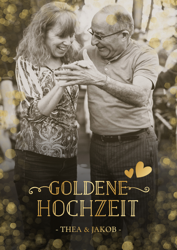 Jubiläumskarten - Foto-Einladungskarte zur goldenen Hochzeit