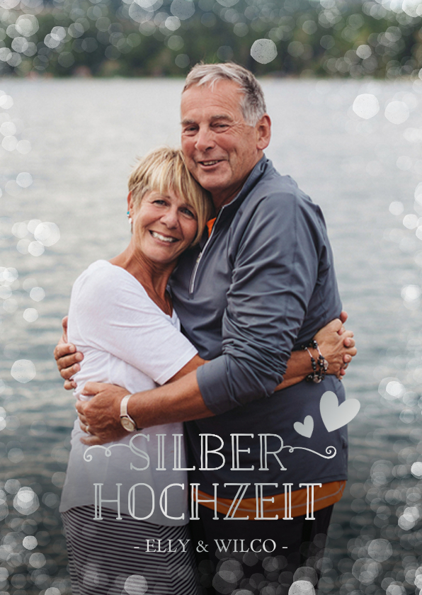 Jubiläumskarten - Foto-Einladungskarte zur Silberhochzeit