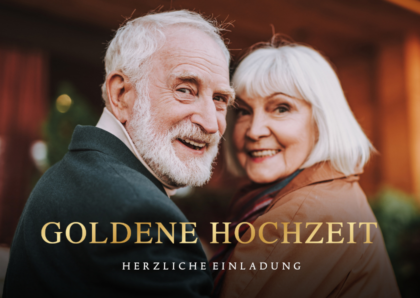 Jubiläumskarten - Fotokarte Einladung zur goldenen Hochzeit