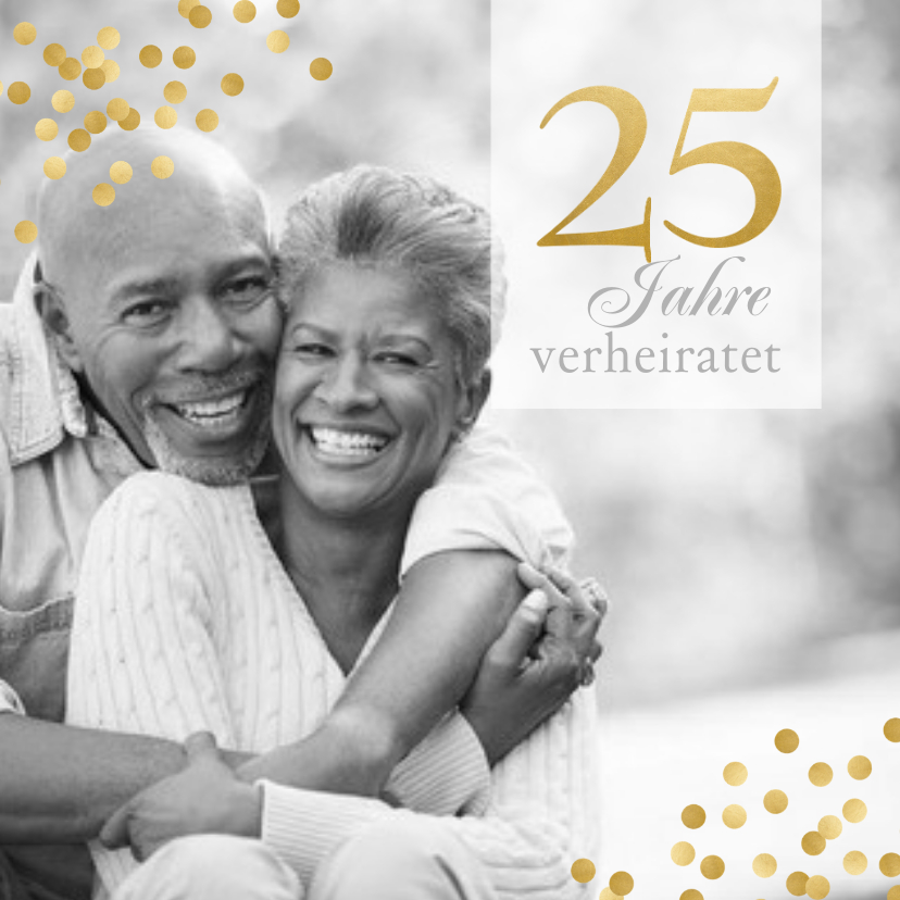 Jubiläumskarten - Jubiläumskarte mit Foto zum 25. Hochzeitstag