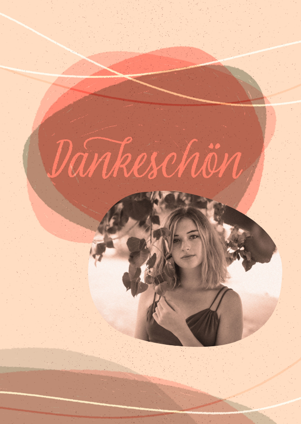 Jugendweihekarten - Danksagung mit abstraktem Motiv im Boho-Stil