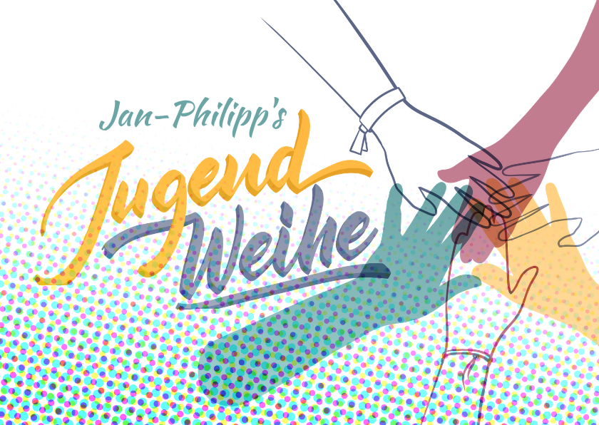 Jugendweihekarten - Einladung - Hände