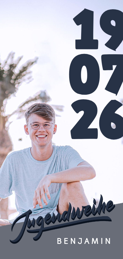 Jugendweihekarten - Fotokarte Einladung Jugendweihe