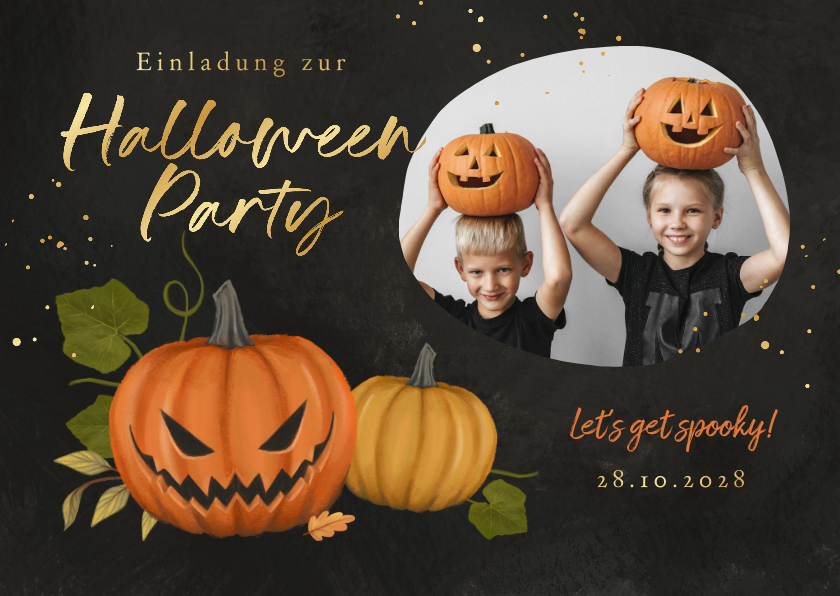 Kindergeburtstag - Einladung Kindergeburtstag Halloweenparty