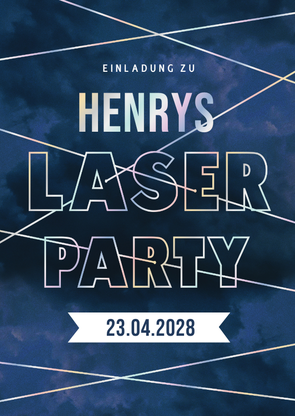 Kindergeburtstag - Einladung Kindergeburtstag zur Laserparty 