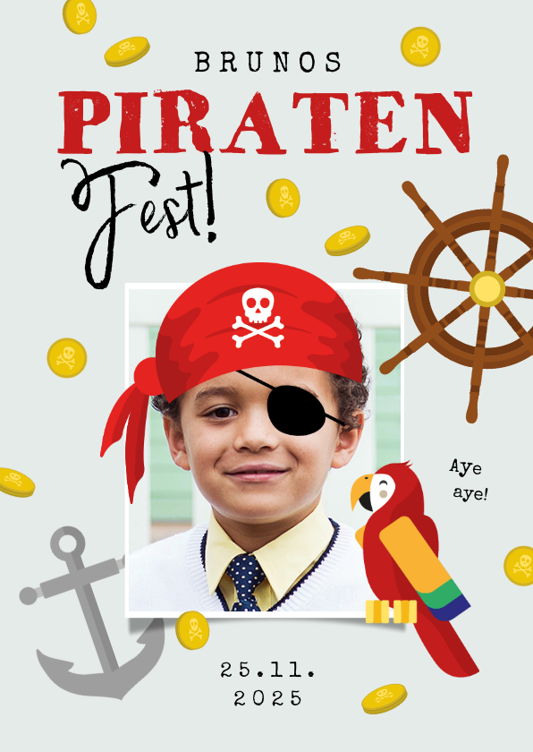 Kindergeburtstag - Einladung Piraten-Kindergeburtstag Junge