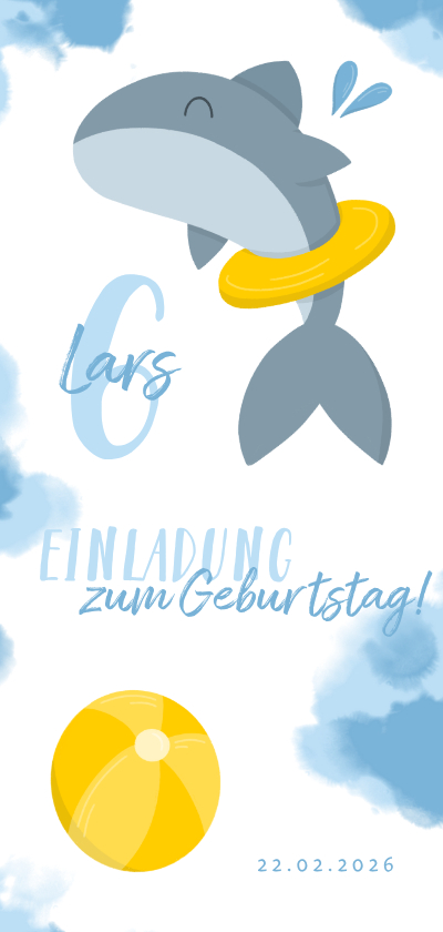 Einladung zum 6. Kindergeburtstag Thema Schwimmen - Kindergeburtstag Kindergeburtstag - Einladung zum 6. Kindergeburtstag Thema Schwimmen