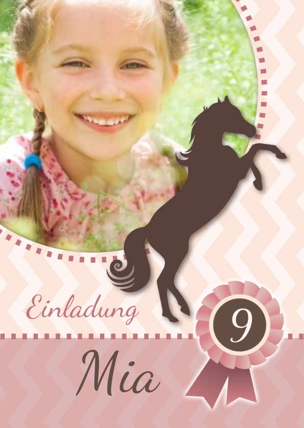 Kindergeburtstag - Einladung zum Kindergeburtstag Pferdeparty