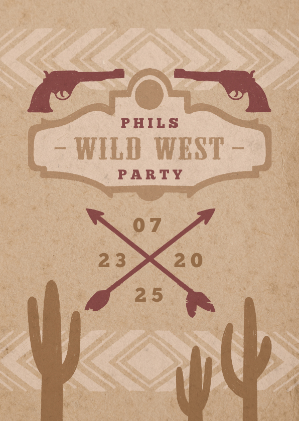Kindergeburtstag - Einladung zur Wild West Party