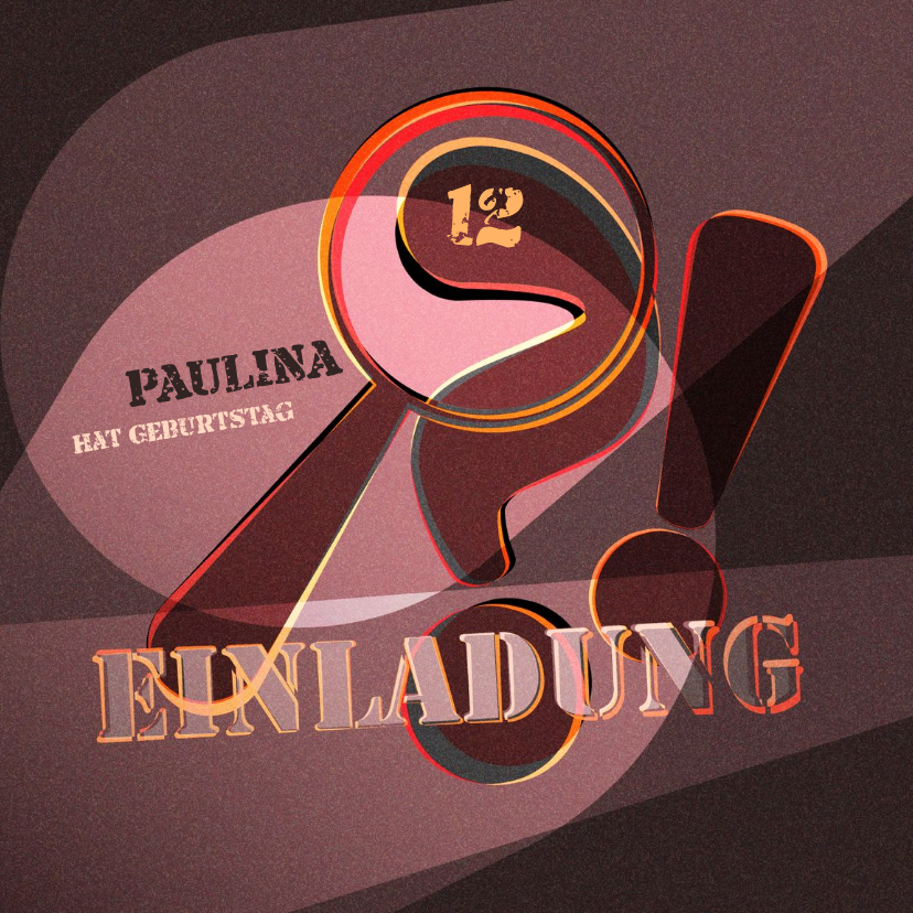 Einladungskarte zur Escape Room Party 12. Geburtstag - Kindergeburtstag Kindergeburtstag - Einladungskarte zur Escape Room Party 12. Geburtstag