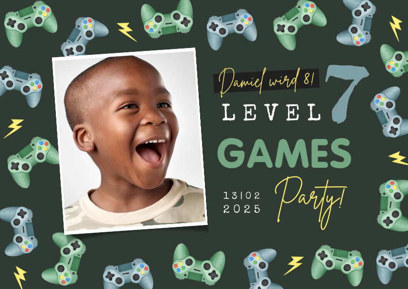 Kindergeburtstag - Kindergeburtstag Einladung Gamingparty
