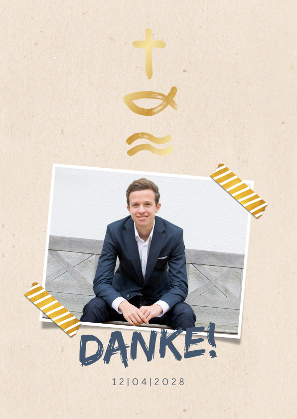 Konfirmationskarten - Danksagung zur Konfirmation Foto & Symbole