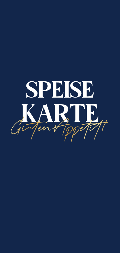 Minimalistische Menükarte zur Konfirmation blau & Goldlook - Konfirmationskarten Konfirmationskarten - Minimalistische Menükarte zur Konfirmation blau & Goldlook