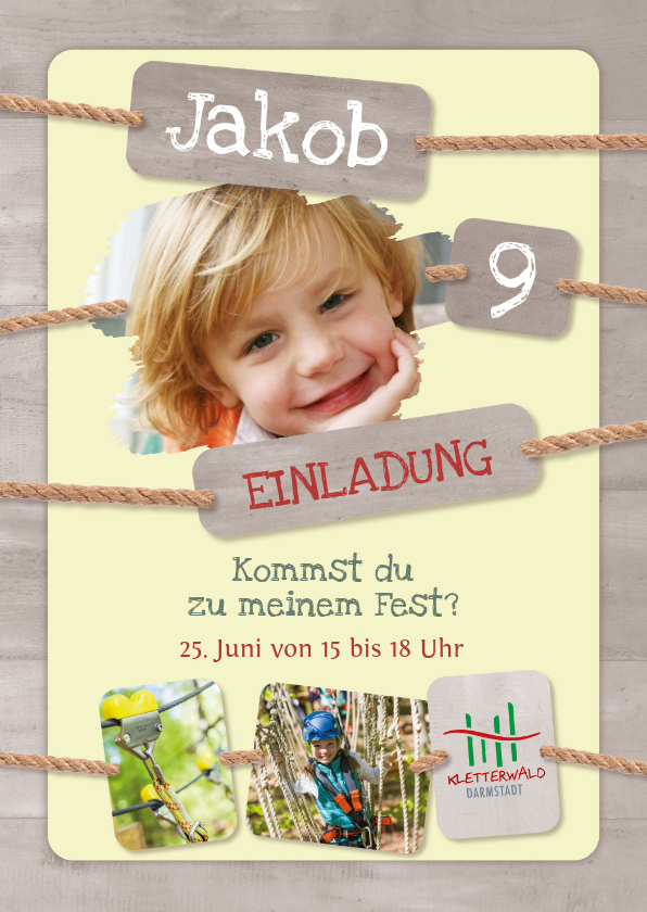 Kooperationen - Einladung zum Kindergeburtstag Kletterwald Darmstadt