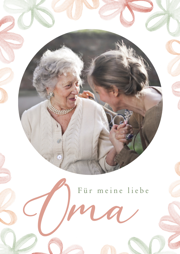 Muttertagskarten - Foto-Grußkarte zum Muttertag für Oma
