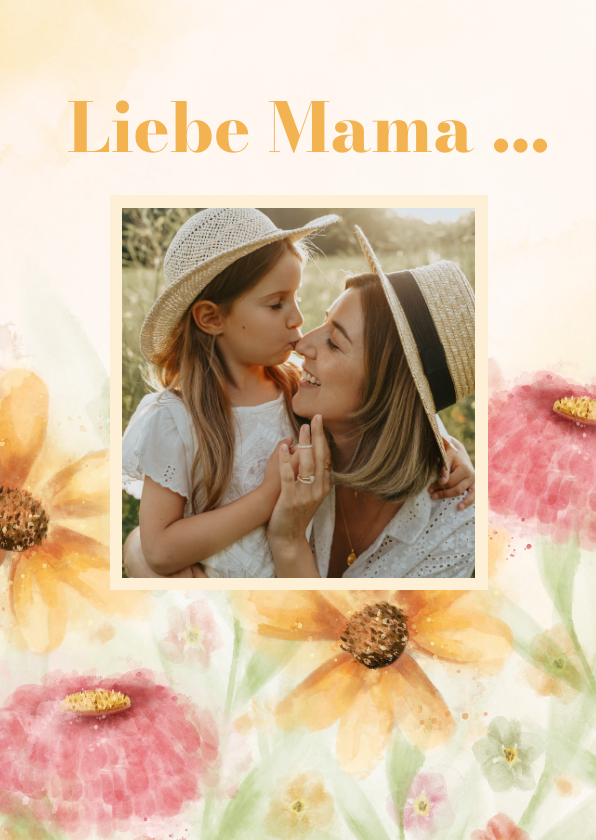 Muttertagskarten - Fotokarte zum Muttertag Blumenwiese