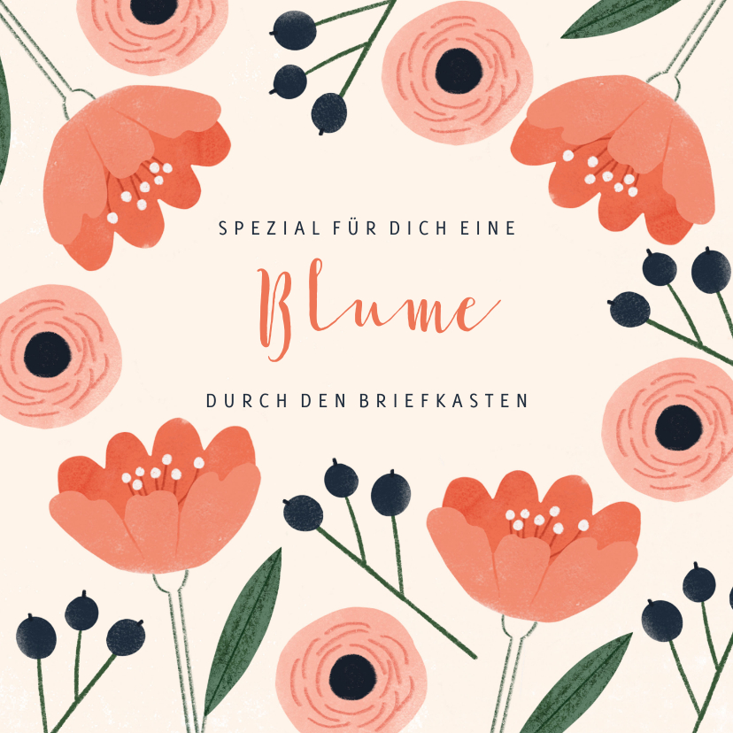 Muttertagskarten - Hippe Grußkarte mit Blumen
