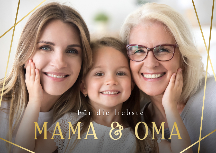 Muttertagskarten - Muttertags-Fotokarte 'Mama & Oma'