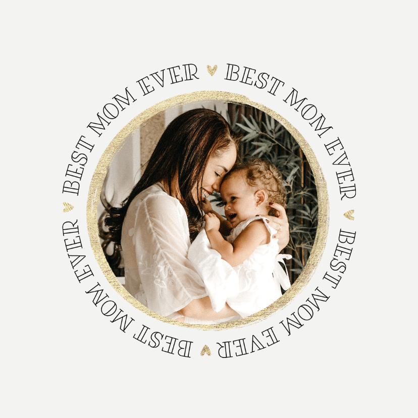 Muttertagskarten - Muttertagskarte 'Best Mom ever' mit Foto
