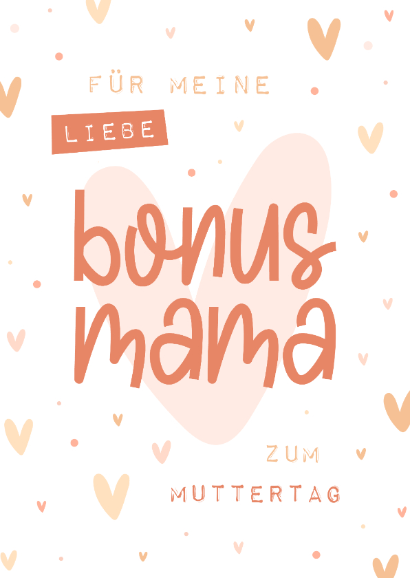 Muttertagskarten - Muttertagskarte Bonusmama