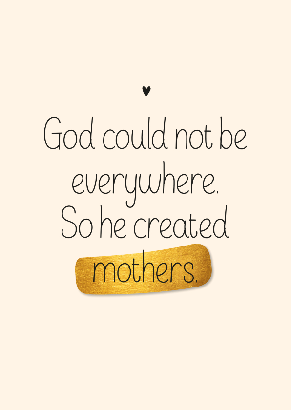 Muttertagskarten - Muttertagskarte God created mothers