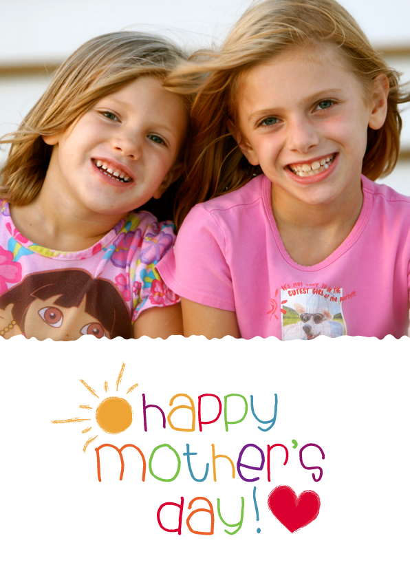 Muttertagskarten - Muttertagskarte 'happy mother's day!' bunt mit Foto