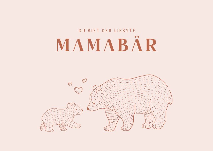 Muttertagskarten - Muttertagskarte Mamabär