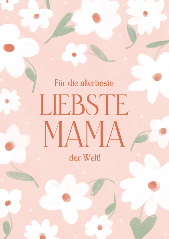 Muttertagskarten - Muttertagskarte mit zarten Blumen