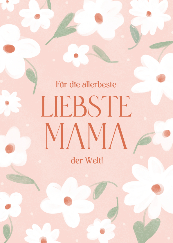 Muttertagskarte mit zarten Blumen Send a Smile