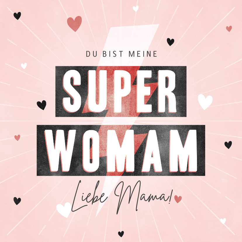 Muttertagskarten - Muttertagskarte 'Superwomam'