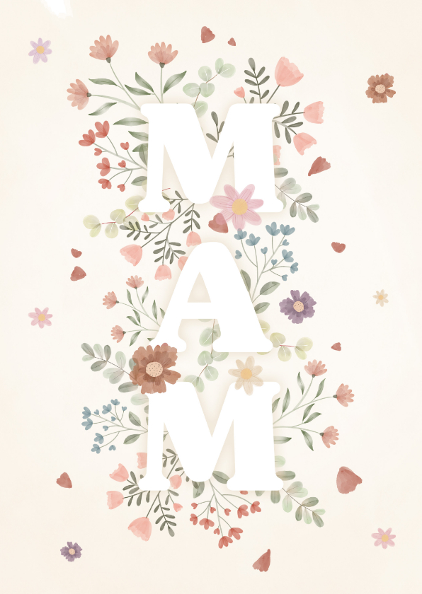Muttertagskarten - Muttertagskarte zarte Blumen & Zweige