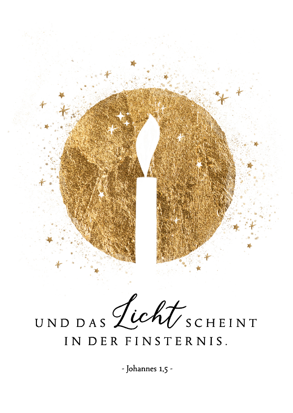 Neujahrskarten - Christliche Neujahrskarte 'Licht in der Finsternis'