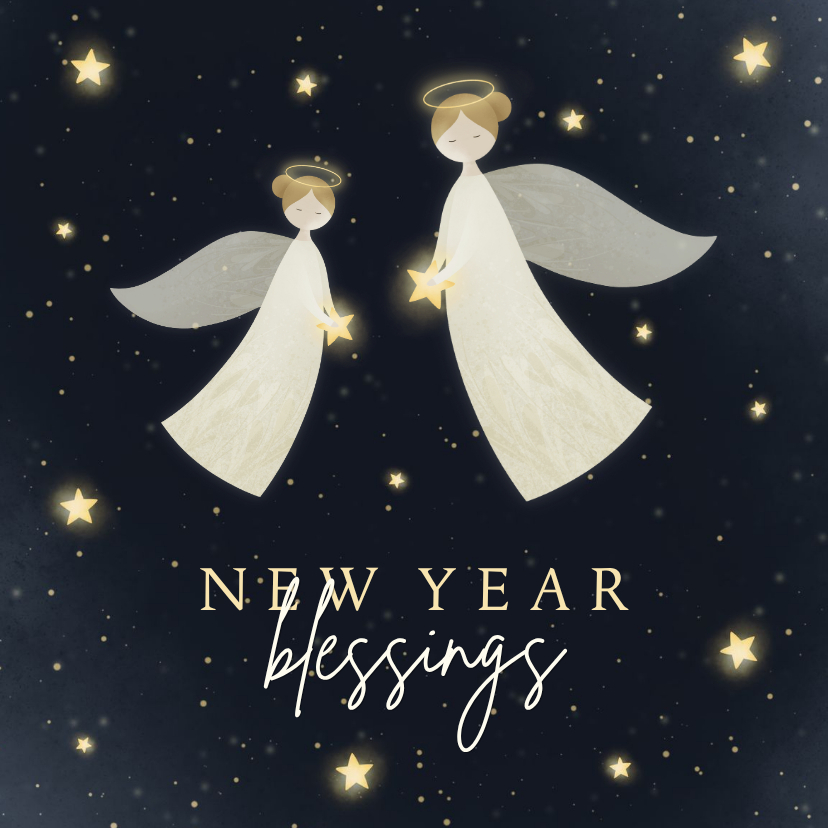 Christliche Neujahrskarte 'New years blessings' - Neujahrskarten Neujahrskarten - Christliche Neujahrskarte 'New years blessings'