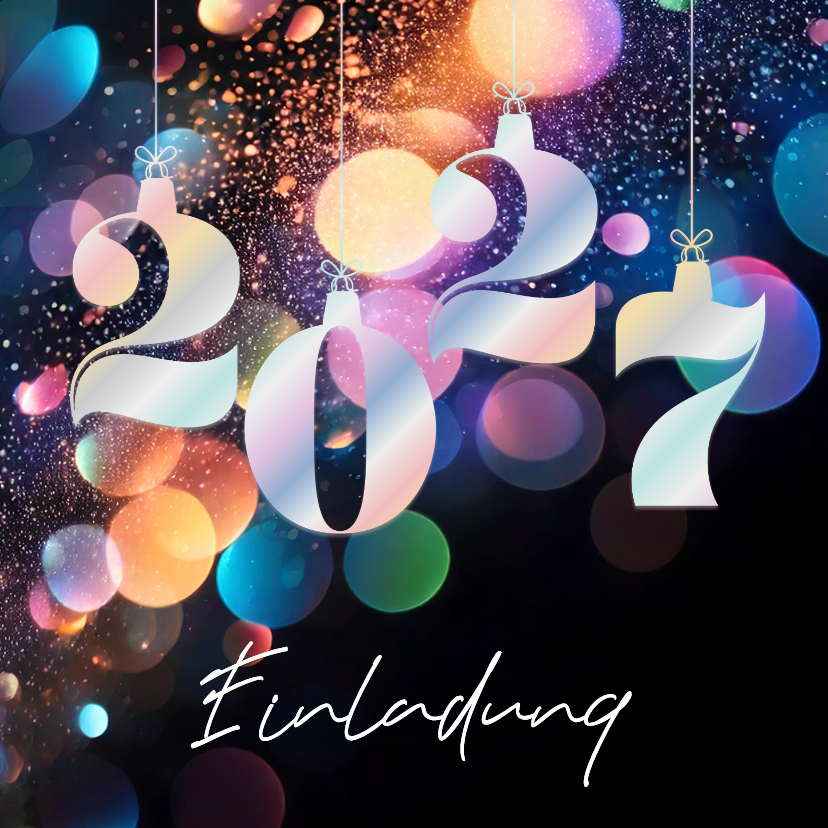 Einladung Neujahrsempfang 2027 abstrakt - Neujahrskarten Neujahrskarten - Einladung Neujahrsempfang 2027 abstrakt