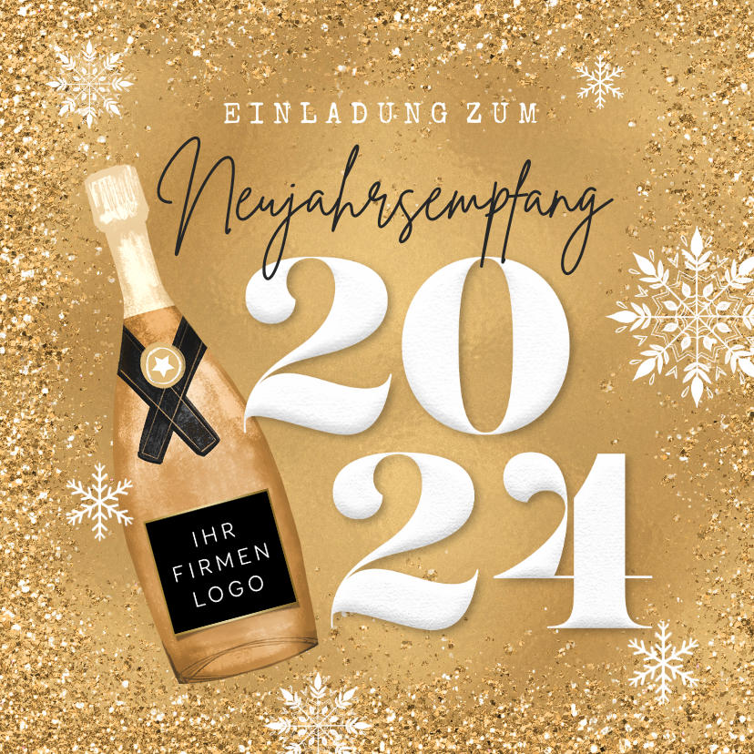 Neujahrskarten - Einladung zum Neujahrsempfang 2024