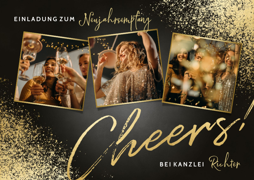 Neujahrskarten - Einladung zum Neujahrsempfang Fotocollage